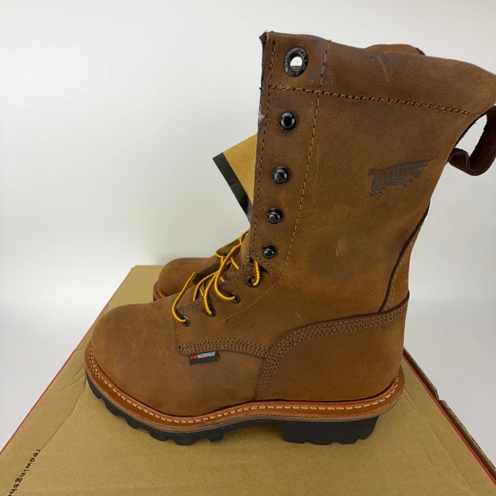Red Wing 4420 LoggerMax Boots Mens 8.5 E2 Steel Toe Waterproof Vibram NIB